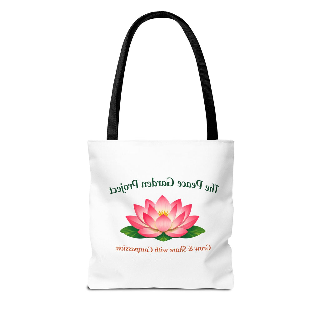 The Peace Garden Project lotus logo Tote Bag | Grow & Share with Compassion