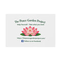 Lotus Logo Plastic Yard Sign | The Peace Garden Project, Help Yourself