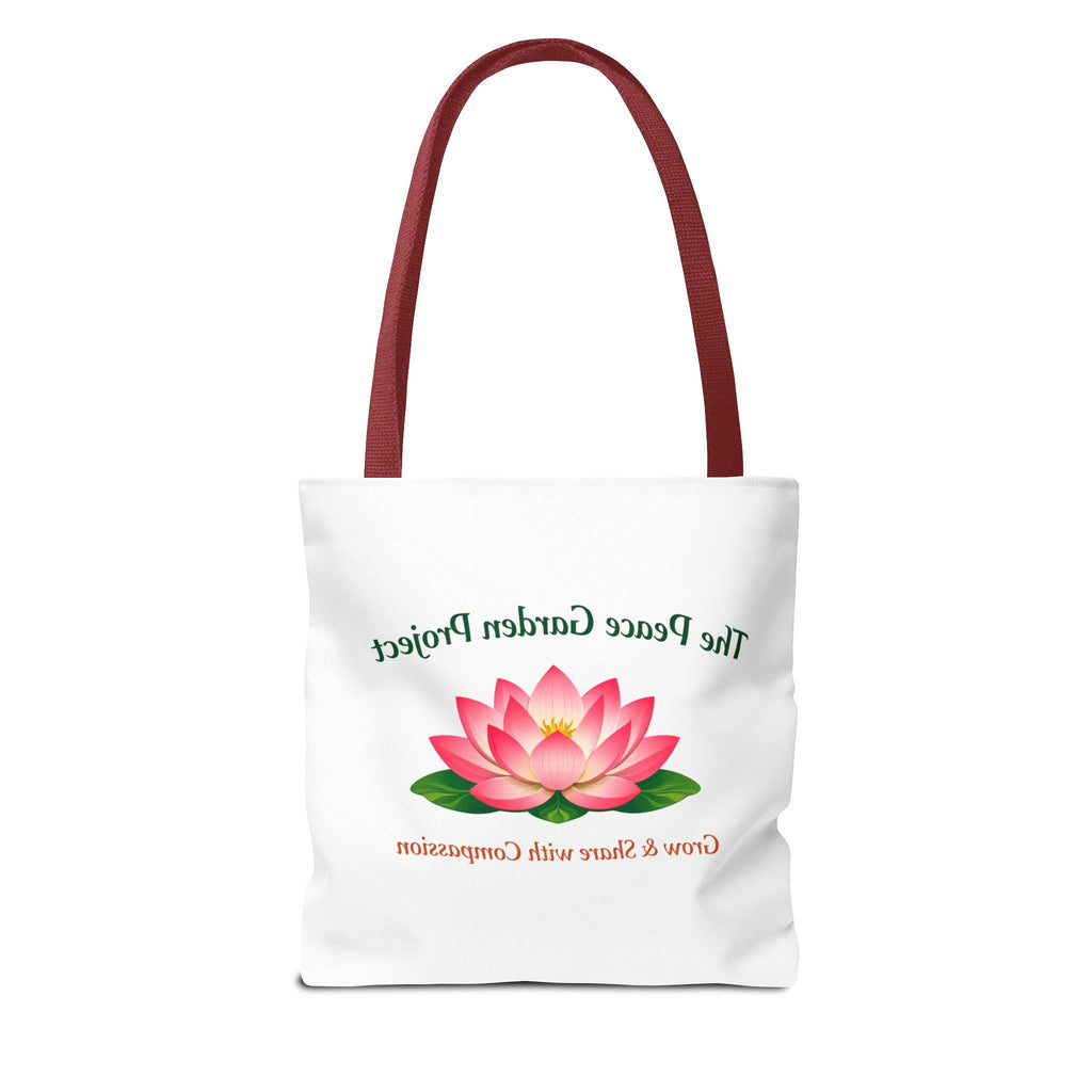 The Peace Garden Project lotus logo Tote Bag | Grow & Share with Compassion